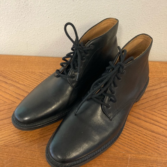 JWN John W. Nordstrom MS Ramiro 70803 Leather Black Lace-up Boots (size 12) - Picture 1 of 8